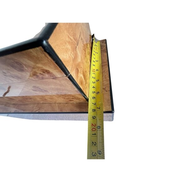 Set/2 Burled Wood Box Accessories Electronics Jewelry Bookcase Italian Style - Picture 10 of 16